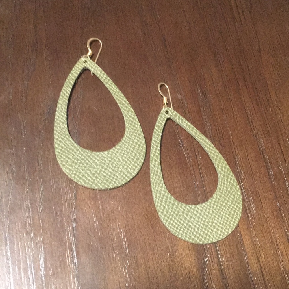 Leather Hoop Earrings